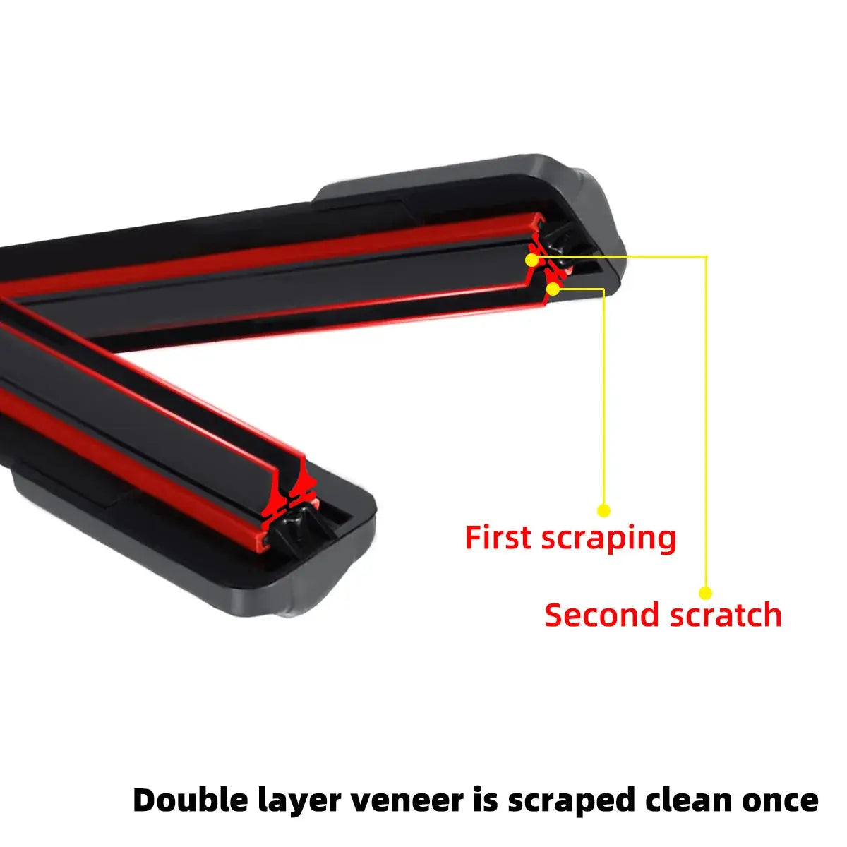 1PC Universal double rubber strip J/U-shaped wiper blade, front wiper glass cleaner wiping blade PinmoAP Official Store