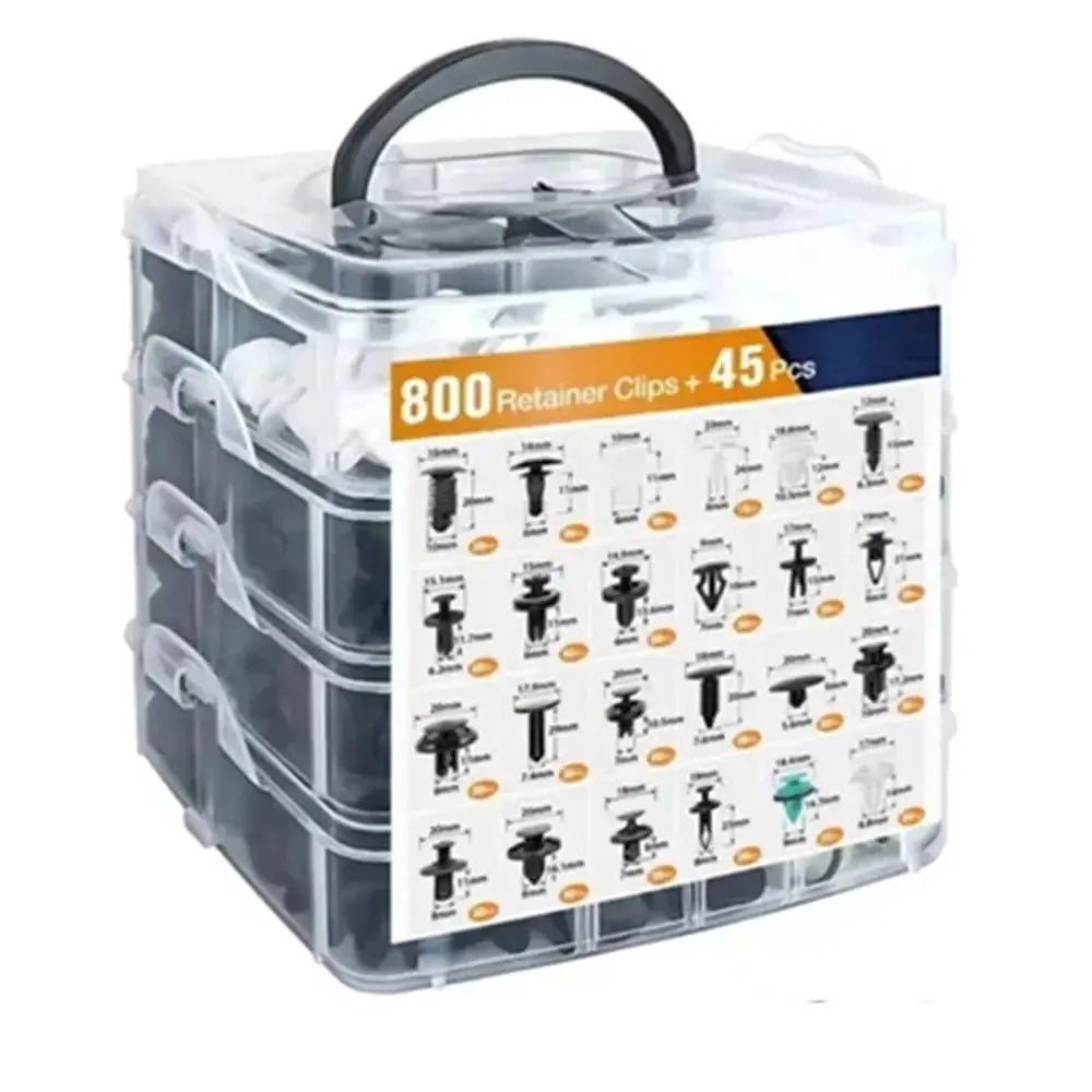 800pcs-100Pcs Car Fastener Clip Kit Fender Rivet Plastic Clips Auto Body Push Retainer Pin Rivet Bumper Door Trim Panel Repair Car Interesting Items Store