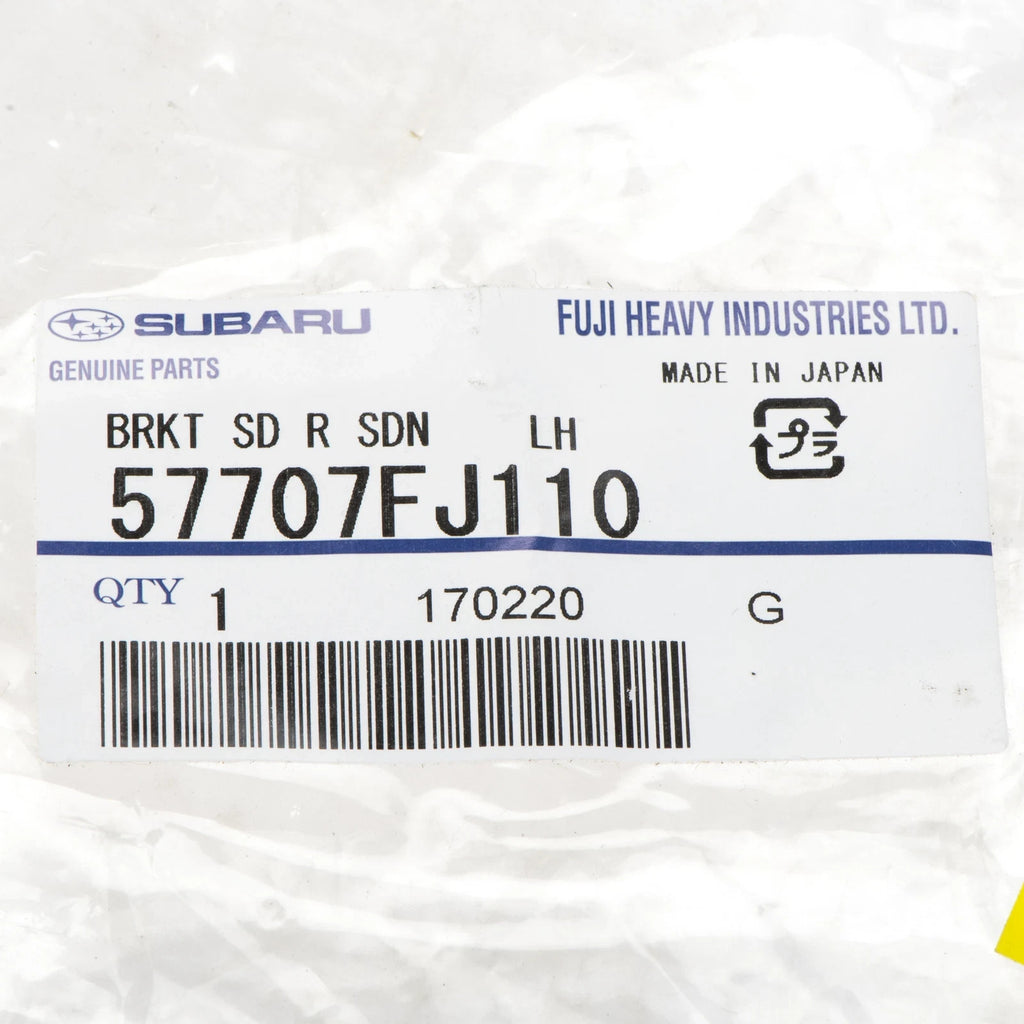 2012-2016 Subaru Impreza Sedan Rear Left Bumper Side Bracket 57707FJ110 Genuine