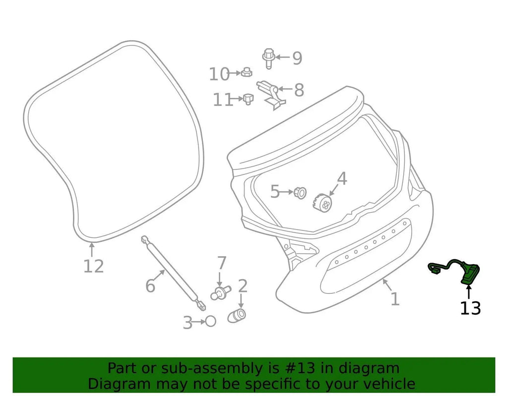 253805RA0A Genuine Nissan Lift Gate Switch 25380-5RA0A OEM Fastpartz