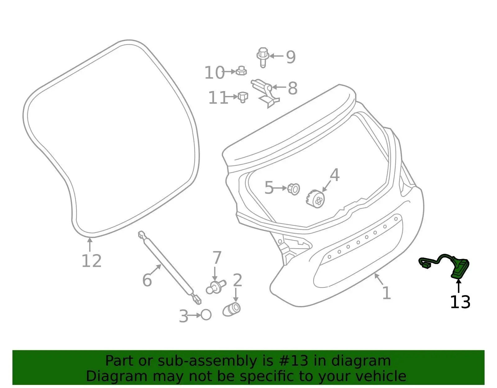 253805RA0A Genuine Nissan Lift Gate Switch 25380-5RA0A OEM Fastpartz