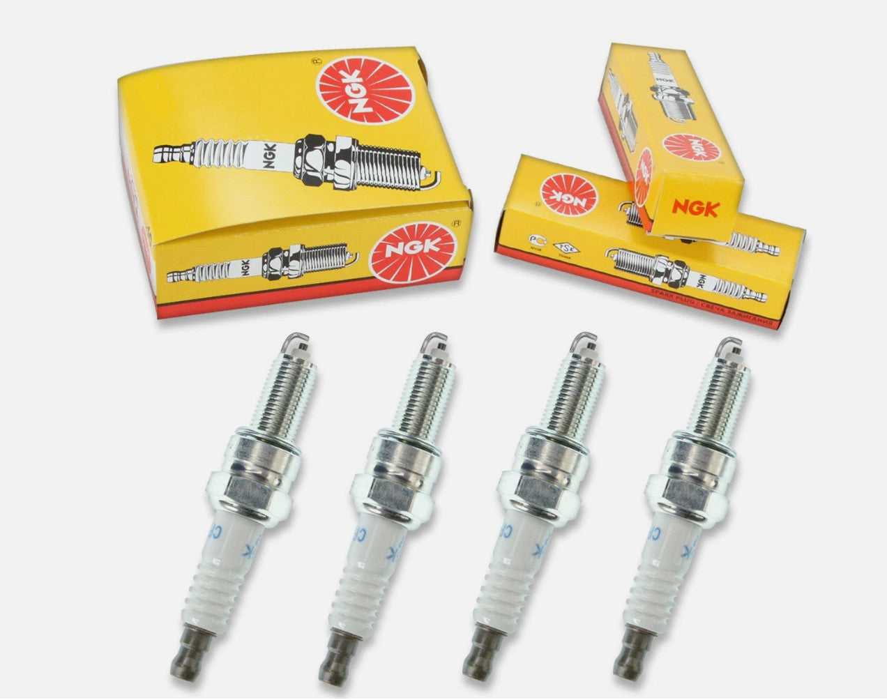 4-PACK NGK 7411 Standard CPR8E ATV Spark Plug Tune Up Kit Set xd 4pcs
