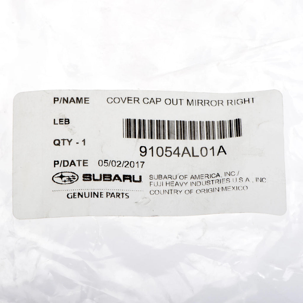 2015-2017 Subaru Legacy Outback Base Right Side View Mirror Cover 91054AL01A OEM