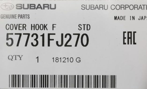 2015 2016 Subaru Impreza Front Bumper Towing Eye Cap Cover 57731FJ270 Genuine