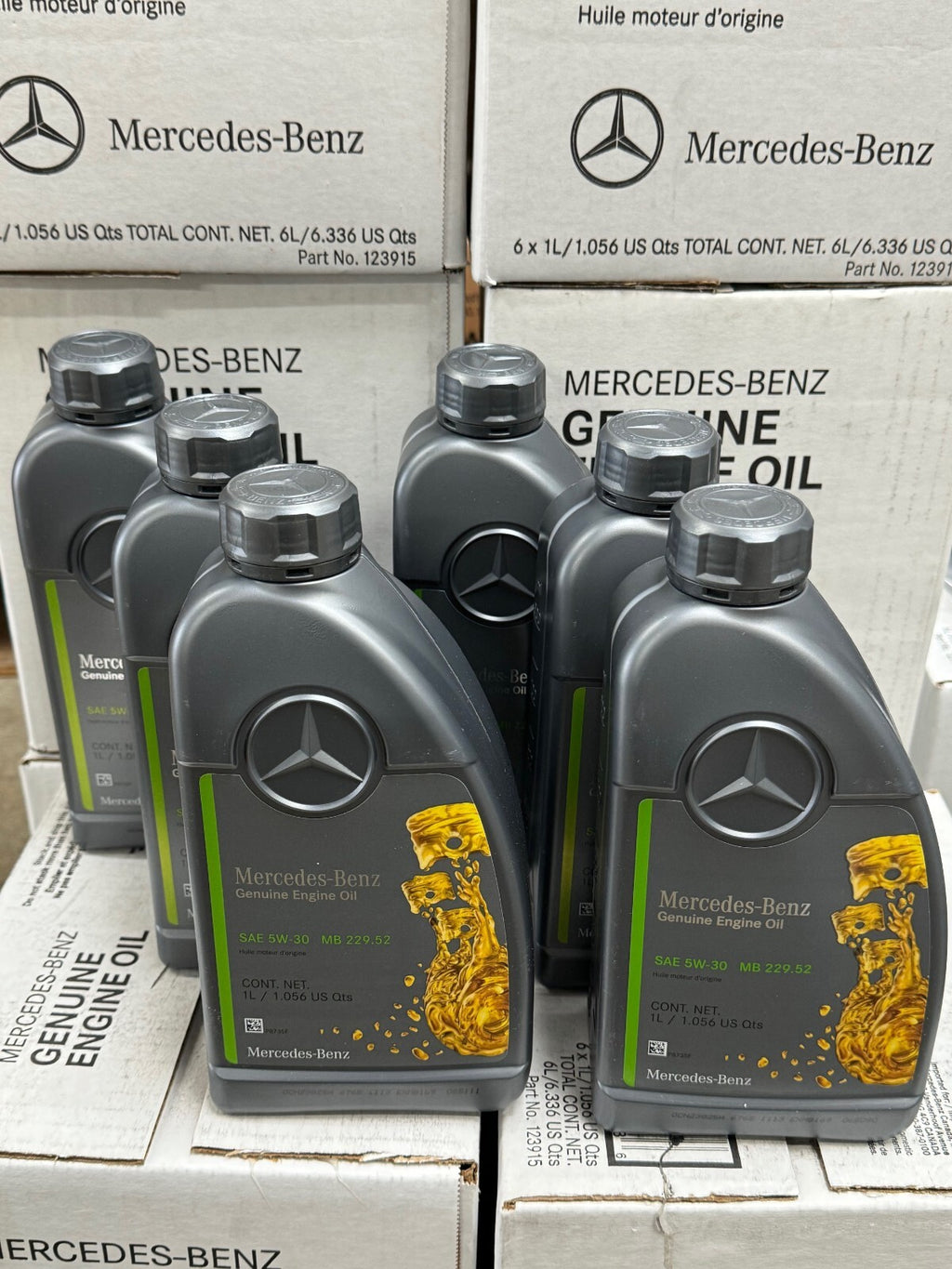6L. Genuine Mercedes-Benz Engine Oil 5W-30 Synthetic 1.056 Quart 229.5 Certified