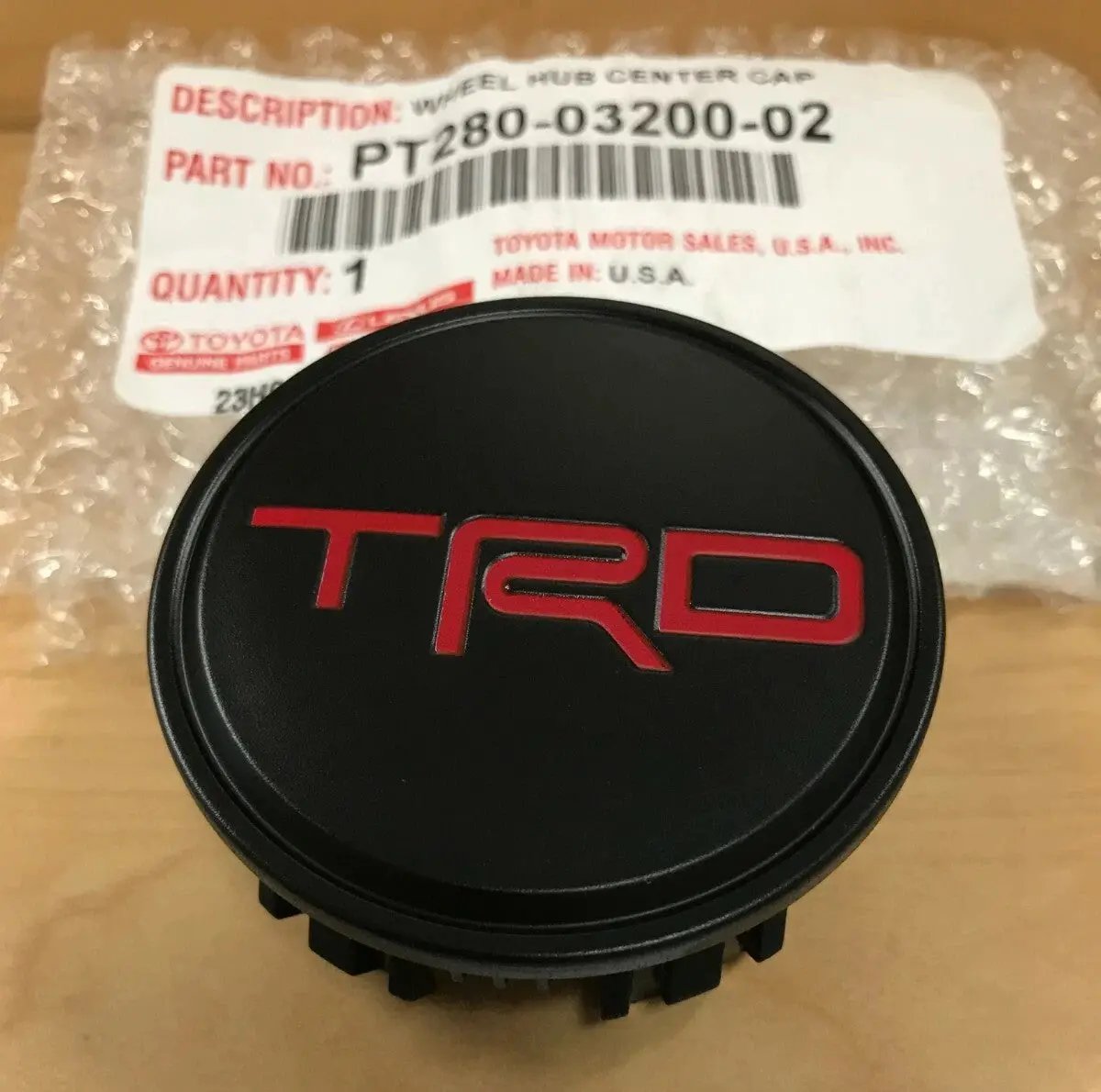 18-24 CAMRY & 19-22 AVALON 19" TRD MATTE BLACK WHEEL CENTER CAP GENUINE TOYOTA Fastpartz