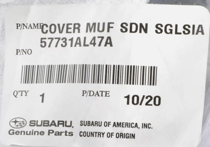 2018 2019 Subaru Legacy Rear Bumper Hole Cover Spacer Panel 57731AL47A Genuine