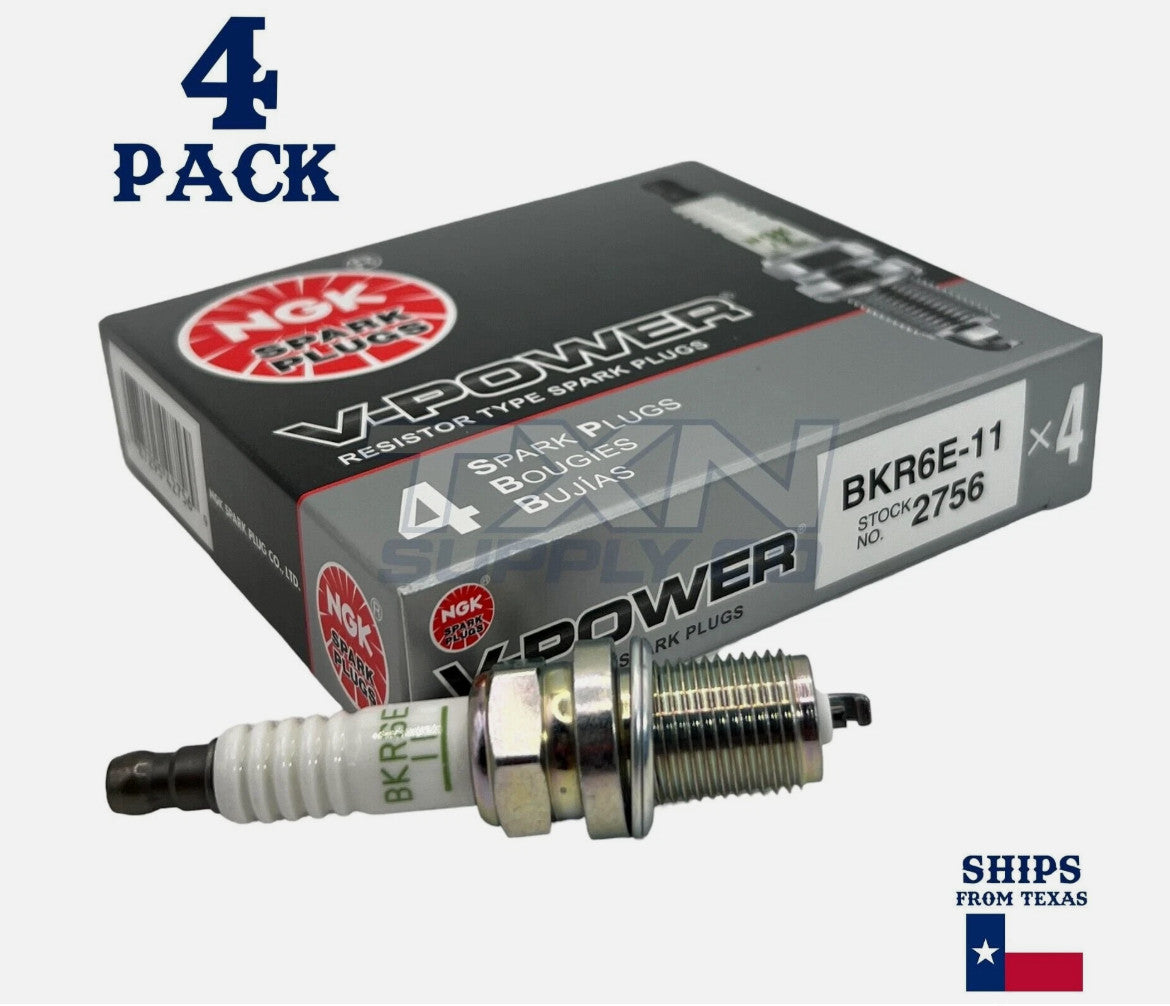 NGK 2756 V-Power Copper Spark Plugs BKR6E-11 - 4 Pack