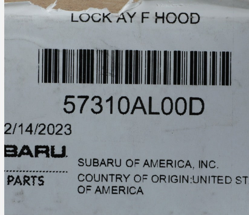 2015-2018 Subaru Legacy Outback Front Hood Assembly Lock Latch 57310AL00D OEM