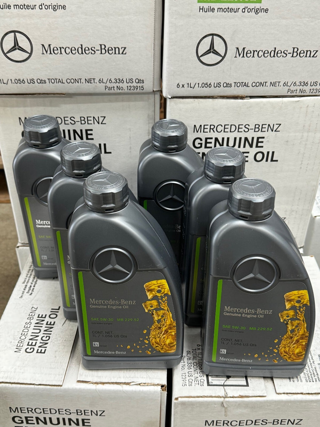 6L. Genuine Mercedes-Benz Engine Oil 5W-30 Synthetic 1.056 Quart 229.5 Certified